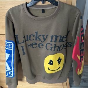 Lucky Me I See Ghosts Brown Sweater
